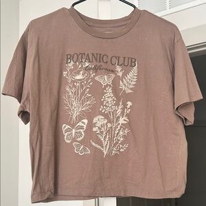 Botanic Club California Short Sleeve Tee in Mauve Brown